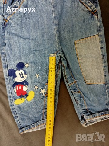 Бебешки дънков гащеризон с Мики Маус, снимка 5 - Бебешки гащеризони - 42982864