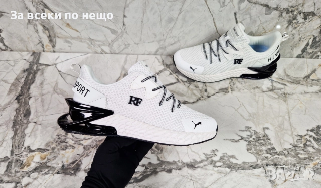 Puma Мъжки Бели Маратонки👟Мъжки Спортни Обувки В Бял Цвят Пума Код P1253, снимка 3 - Маратонки - 51787121