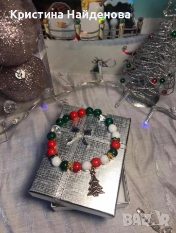 Предлагам коледни бижута с естествени камъни, снимка 6 - Колиета, медальони, синджири - 52522299