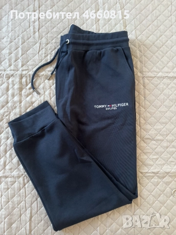 НОВ Тъмносин мъжки екип Tommy Hilfiger XXL – 100% памук НАМЕЛЕНА цена, снимка 7 - Спортни дрехи, екипи - 52921760