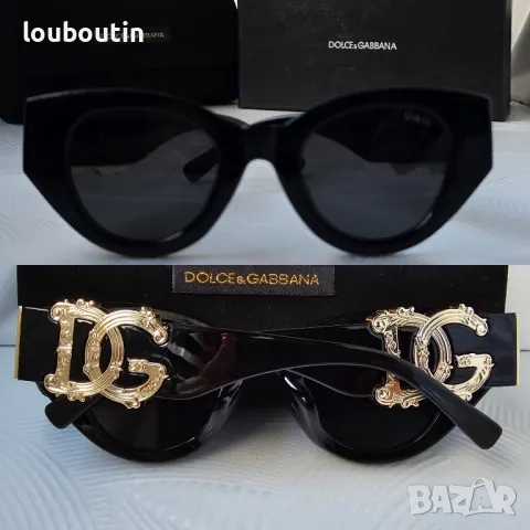 Dolce DG 2024 дамски слънчеви очила котка 2 цвята черни бели