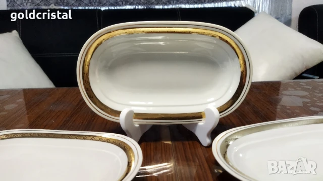 стар български порцелан чинии елипси, снимка 1