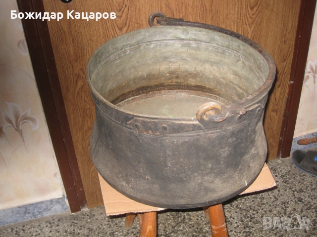 Стар голям котел, бакър. Цена 57 €. Пращам по Еконт., снимка 5 - Антикварни и старинни предмети - 53409628