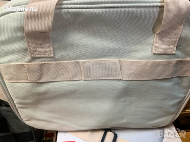 Elefan Чанта за лаптоп с 2 отделения / Бежово - Крем , elephant laptop bag, снимка 2 - Други стоки за дома - 51972601