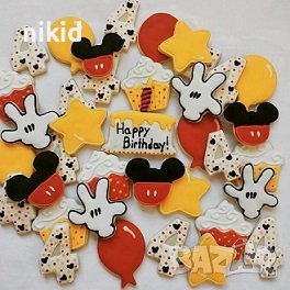 9 бр Дисни Мики Мини Маус Мечо пух пластмасови резци форми за сладки бисквитки фондан  форма резец, снимка 3 - Форми - 39884426
