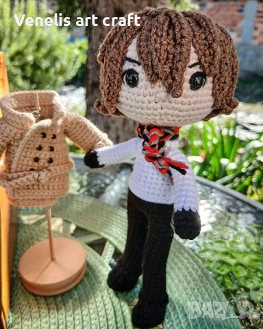 Плетена кукла Горо Акечи / Goro Akechi Персонаж от игра Persona 5 royal , снимка 6 - Други ценни предмети - 52483766