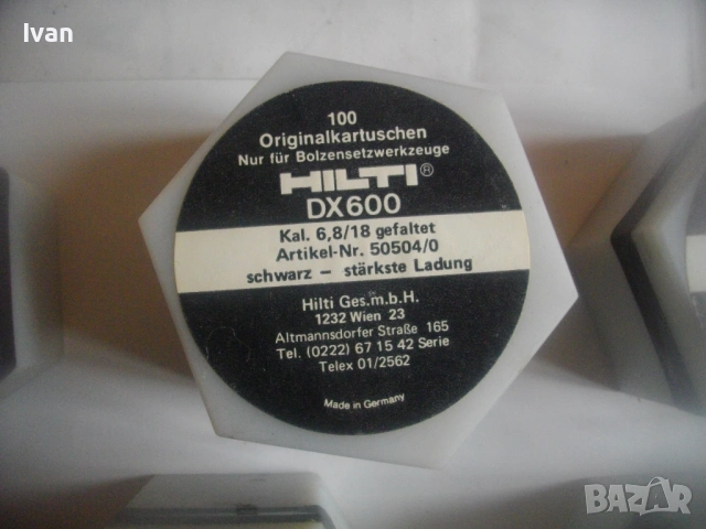 Заряди Капси 6,8/18 за HILTI бърз монтаж модели DX 600, DX 600N, DX400E,DX400,DX35,DX300,DX200,DX100, снимка 15 - Други инструменти - 53306875