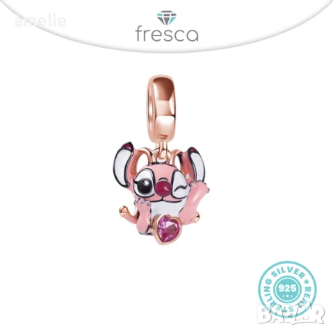 Талисман Fresca Angel Gld. по модел тип Пандора Ейнджил печат ale S925 Pandora Disney Stitch.