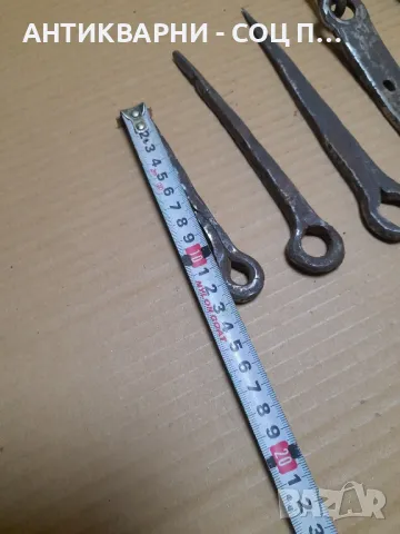 Комплект Стари Ръчно Ковани Резета От Соца., снимка 14 - Антикварни и старинни предмети - 48668843