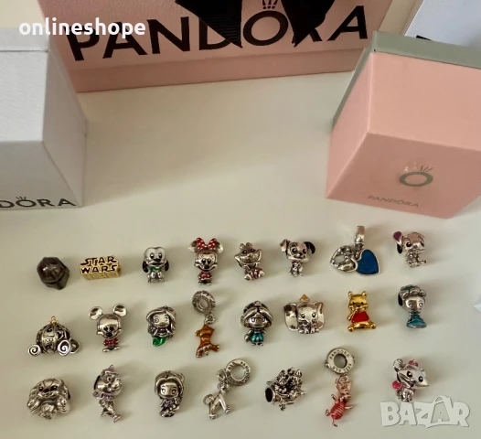 S925 Сребърни талисмани Pandora ALE - Disney , Mickey , Ариел и други, снимка 10 - Бижутерийни комплекти - 50666451