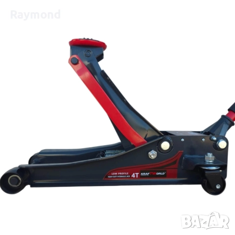 4T Нископрофилен Хидравличен Крик с Двойна Помпа KraftWorld – 4T, 83–465 мм, снимка 4 - Други инструменти - 52061113