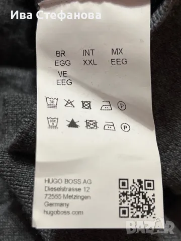 Нов 100 % оригинален тънък сив пуловер Hugo Boss , снимка 10 - Спортни дрехи, екипи - 48199350