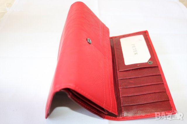 ДАМСКИ ПОРТМОНЕТА ОТ ЕСТЕСТВЕНА КОЖА - PETEK, снимка 2 - Портфейли, портмонета - 28670287