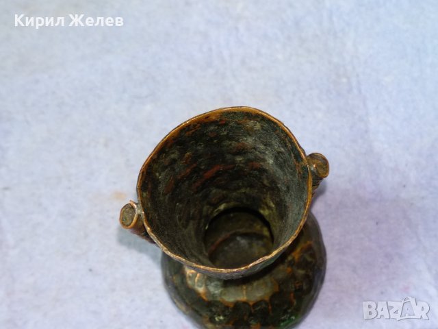 Старинна ДЕКОРАТИВНА КОЛЕКЦИОНЕРСКА МЕДНА ВАЗА за СУХИ ЦВЕТЯ КОВАНА МЕД За МЕХАНА 42690, снимка 14 - Вази - 43949367