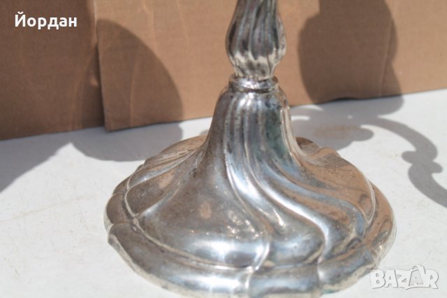 Сребърни свещници, снимка 2 - Декорация за дома - 33306807