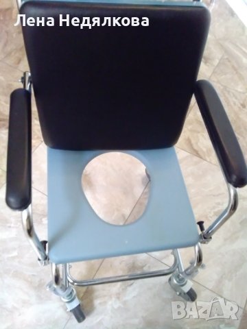 Комбиниран инвалиден тоалетен стол, снимка 3 - Тоалетни столове - 41828625