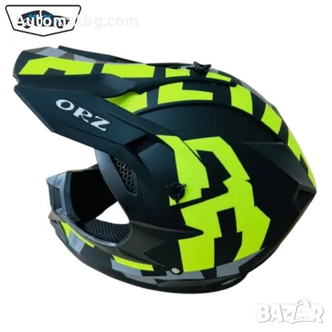 Кросова каска Automat, За мотор, Атв, Велосипед, S, M и L, Черен с неон и графит, снимка 2 - Аксесоари и консумативи - 49303132