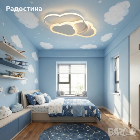 LED плафон „Облаци“ – 42W | 52×31×6 см | Чисто нов, снимка 2 - Лампи за таван - 53383144