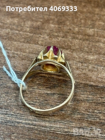 Руски златен пръстен 3.92гр 14к 56р-р, снимка 3 - Пръстени - 51735111