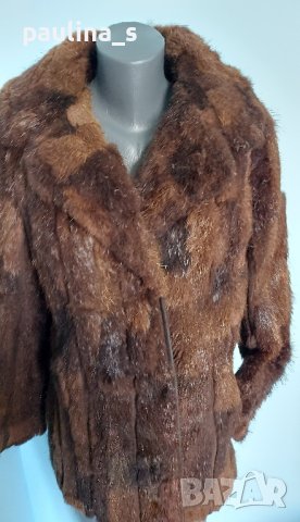 Палто от нутрия / естествена кожа с косъм, снимка 2 - Палта, манта - 16099869