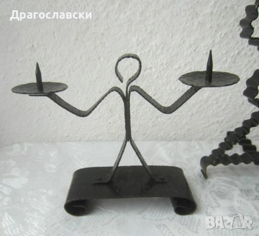 Различни свещници: свещник за 3 свещи с елени, човек, елха, елен, за стена, снимка 6 - Други - 28875988