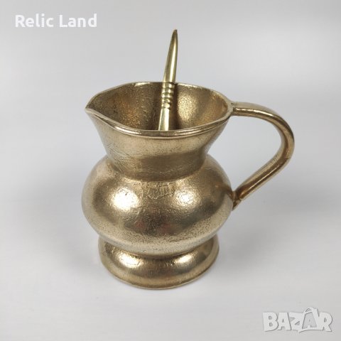 Бронзова каничка, снимка 4 - Антикварни и старинни предмети - 43535927