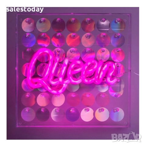 Светеща табела Принцеса с пайети