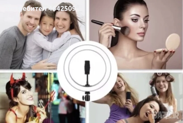 Професионална Селфи LED Ринг Лампа с Трипод USB Дистанционно , снимка 9 - Светкавици, студийно осветление - 52420039