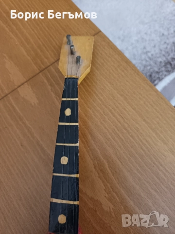 Руска дървена играчка балалайка, СССР, винтидж, цветни, ръчно рисувани цветя, , снимка 8 - Антикварни и старинни предмети - 52977542