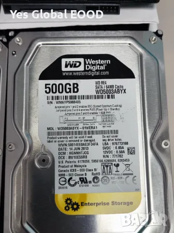 WD GREEN/BLUE/ENTERPRISE HDD 3.5 500GB - / Хард диск за компютър, снимка 3 - Твърди дискове - 48674309