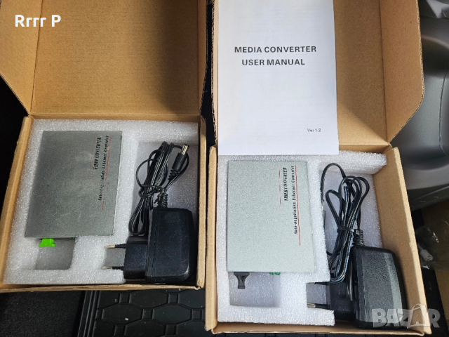 Комплект оптични медия конвертори A/B 2бр., снимка 4 - Мрежови адаптери - 53378827