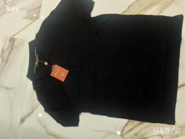 Мъжка тениска ЛОРО ПИАНА в черен цвят , снимка 4 - Тениски - 53169536