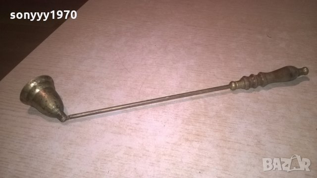 поръчано!!! антика-уред за гасене на свещи-мед/месинг-внос франция, снимка 6 - Колекции - 27114457