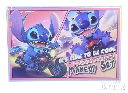 Детска палитра с гримове Стич и Ейнджъл, Stitch and Angel make up set, снимка 2 - Образователни игри - 52593205