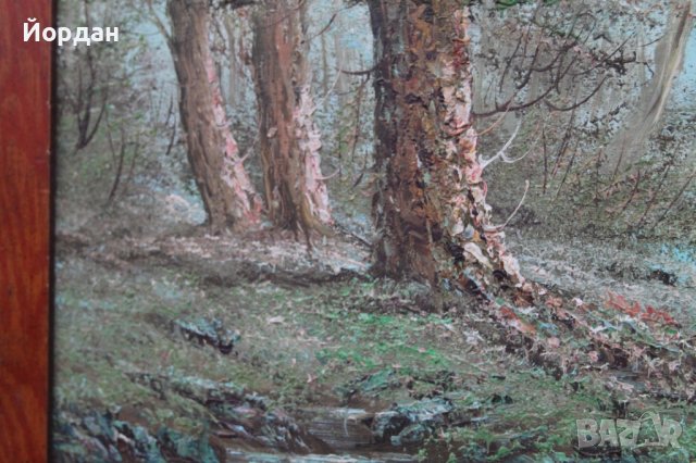 Картина масло върху шперплат, снимка 5 - Антикварни и старинни предмети - 43367117