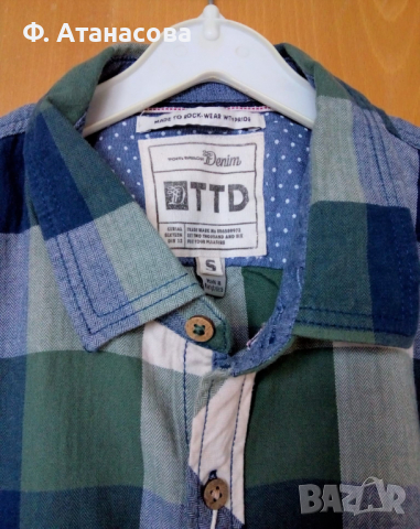 Намалям! Чисто нова перфектна мъжка риза Tom Tailor Denim с етикет, размер S, снимка 3 - Ризи - 36385678