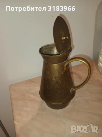 голяма кана от месинг, снимка 4 - Антикварни и старинни предмети - 51172357