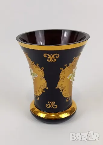 Стъклена ваза Бохемия, снимка 2 - Вази - 50168367