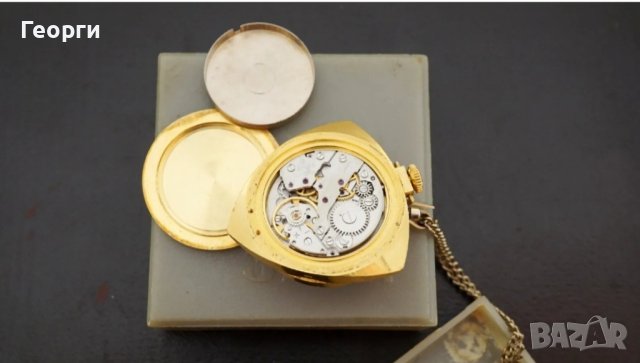 Съветски часовник Заря 2009B 21 камъка часовник висулка с верижка СССР часовник, снимка 6 - Дамски - 43543121