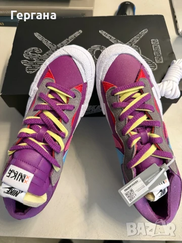 Nike x Sacai x KAWS кожени кецове, снимка 8 - Маратонки - 50679344