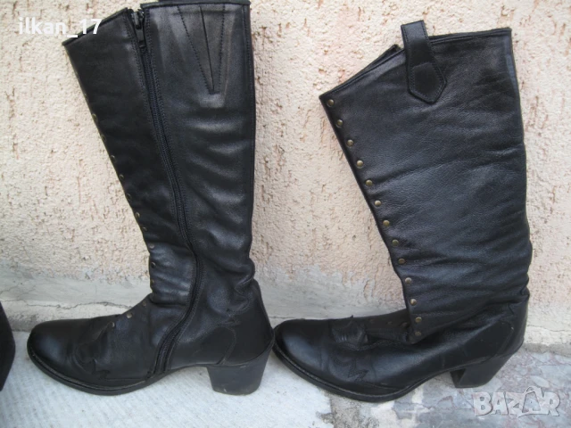 Ботуши женски естествена кожа, 37 н И Дамски кожени боти Перфектно състояние Вносот от Германия, снимка 3 - Дамски ботуши - 50553549