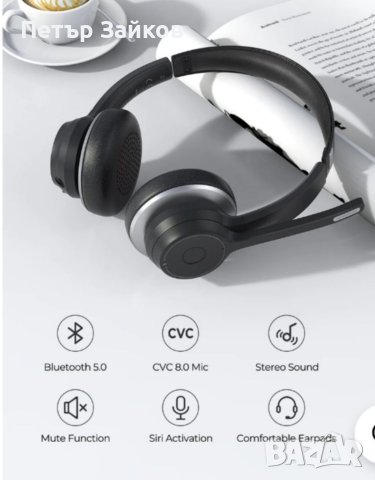 Mpow HC5 Bluetooth слушалка с микрофон, снимка 4 - Bluetooth слушалки - 40597548