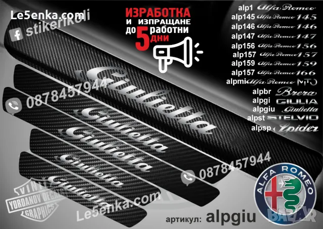 ПРАГОВЕ карбон Alfa Romeo MITO  фолио стикери alpmi, снимка 12 - Аксесоари и консумативи - 39049280