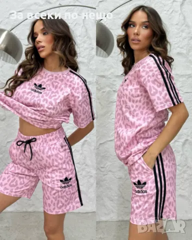 Adidas Дамски Летен Комплект Тениска И Къси Панталонки👚🩳Дамски Къс Екип Адидас - 3 Цвята Код A598, снимка 4 - Спортни екипи - 50371981