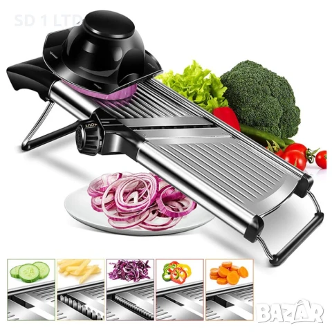 Ръчно ренде за зеленчуци Mandoline Dial Slicer кухненско ренде неръждаема стомана