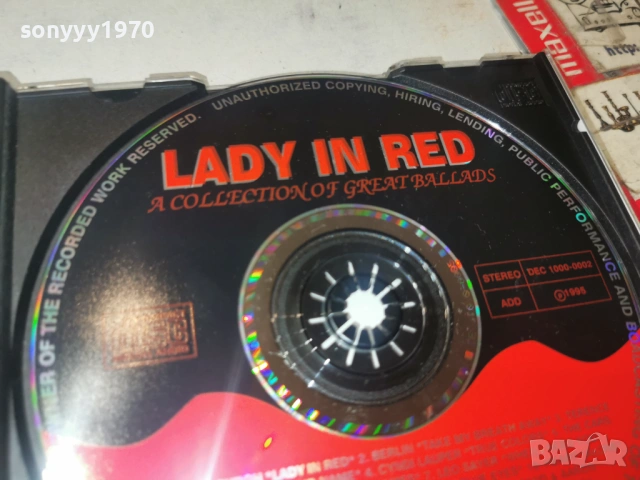 LADY IN RED CD 3001261908, снимка 11 - CD дискове - 53287554