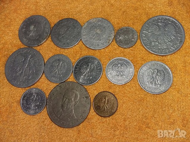 Монети Полша 1949-1967г., снимка 2 - Нумизматика и бонистика - 28498353