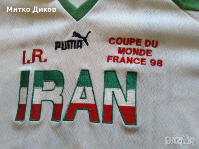 Иран футболна тениска Пума световно по футбол 1998г № 10 Али Даеи размер ХЛ, снимка 2 - Футбол - 35235230