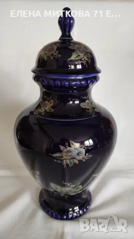 Голяма порцеланова ваза с изключителна ръчна декорация, снимка 2 - Вази - 48453770