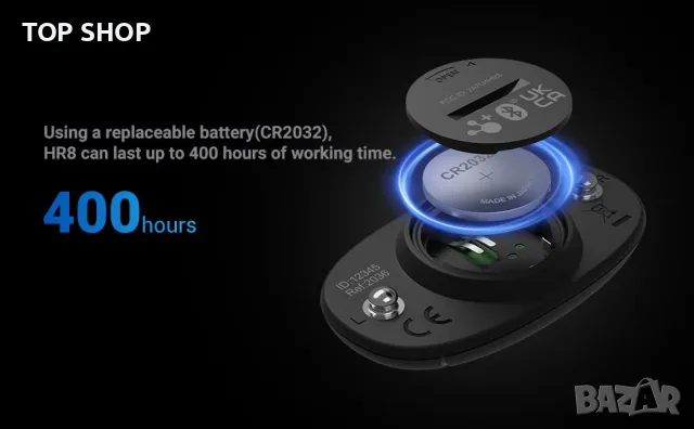 Спортен монитор за сърдечен ритъм Moofit HR8 Heart Rate Monitor , снимка 4 - Спортна екипировка - 48774483